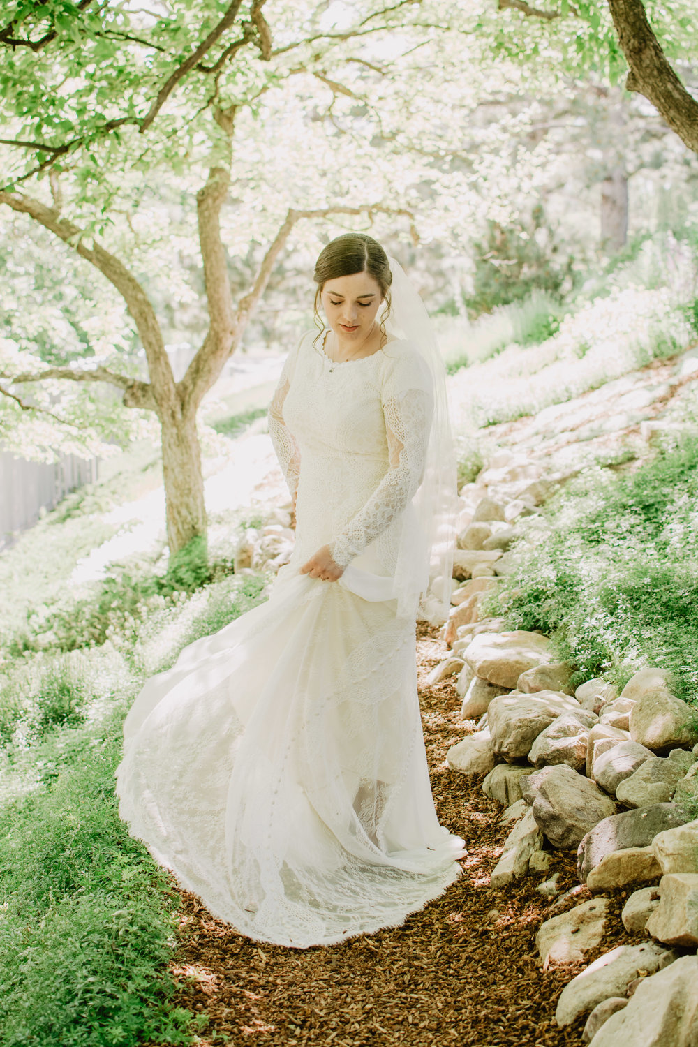 Jocilyn Bennett Photography | Utah Bride | LDS Bride | Utah Wedding Photography | When Two Become One | LDS civil wedding ceremony | Blending religions in families | Capturing Raw and Genuine Emotion | Combining Traditions | LDS Logan Temple | Temple Sealing | Pictures of the Bride | Lace Dress | Bridals |