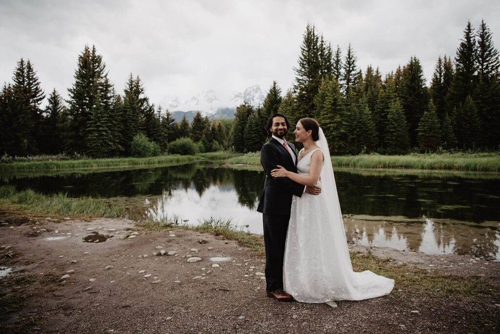 Jackson Hole wedding photographer captures couple in Grand Teton National Park